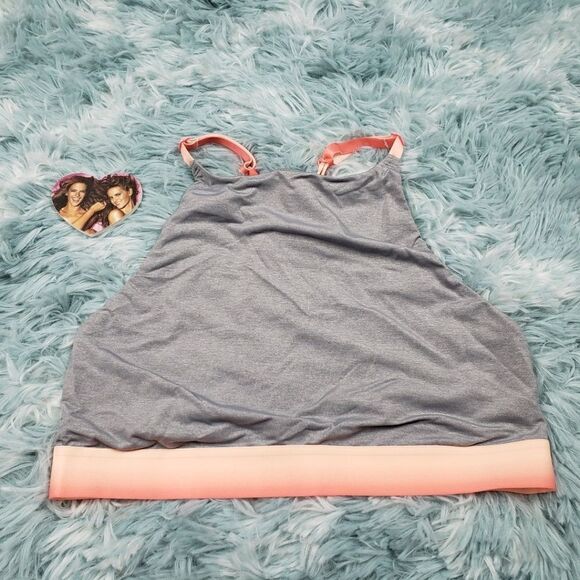 VS Triangle Strappy Bralette Orange Gray Medium - Picture 3 of 6